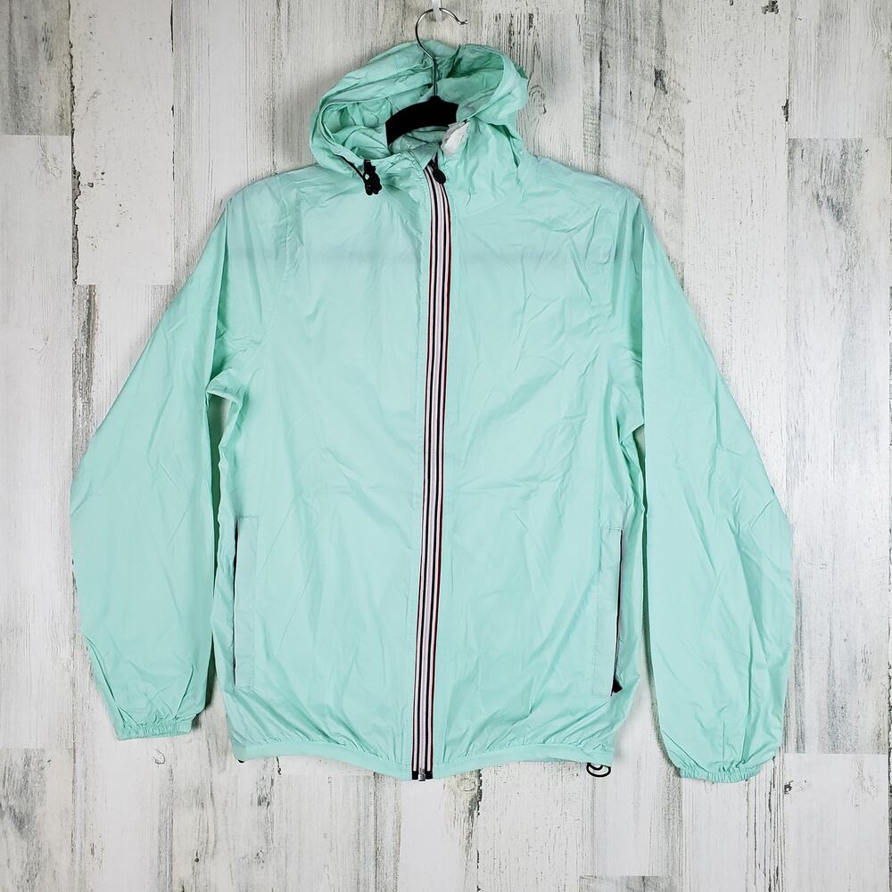 Kids Lightweight Hooded Windbreaker Jacket - Mint Green